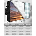 thumbnail image 7 of Outdoor TV Cover 40 to 43 Inch Weatherproof, Ombre Aqua Blue White Plaid Waterproof TV Screen Protector for Outside Decor with Zipper and Pocket 40"L x 25"H , Checkerd Pattern, 7 of 7