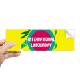 thumbnail image 1 of Autocollant de Fenêtre de la Fête Internationale du Travail Rectangle, 1 of 1