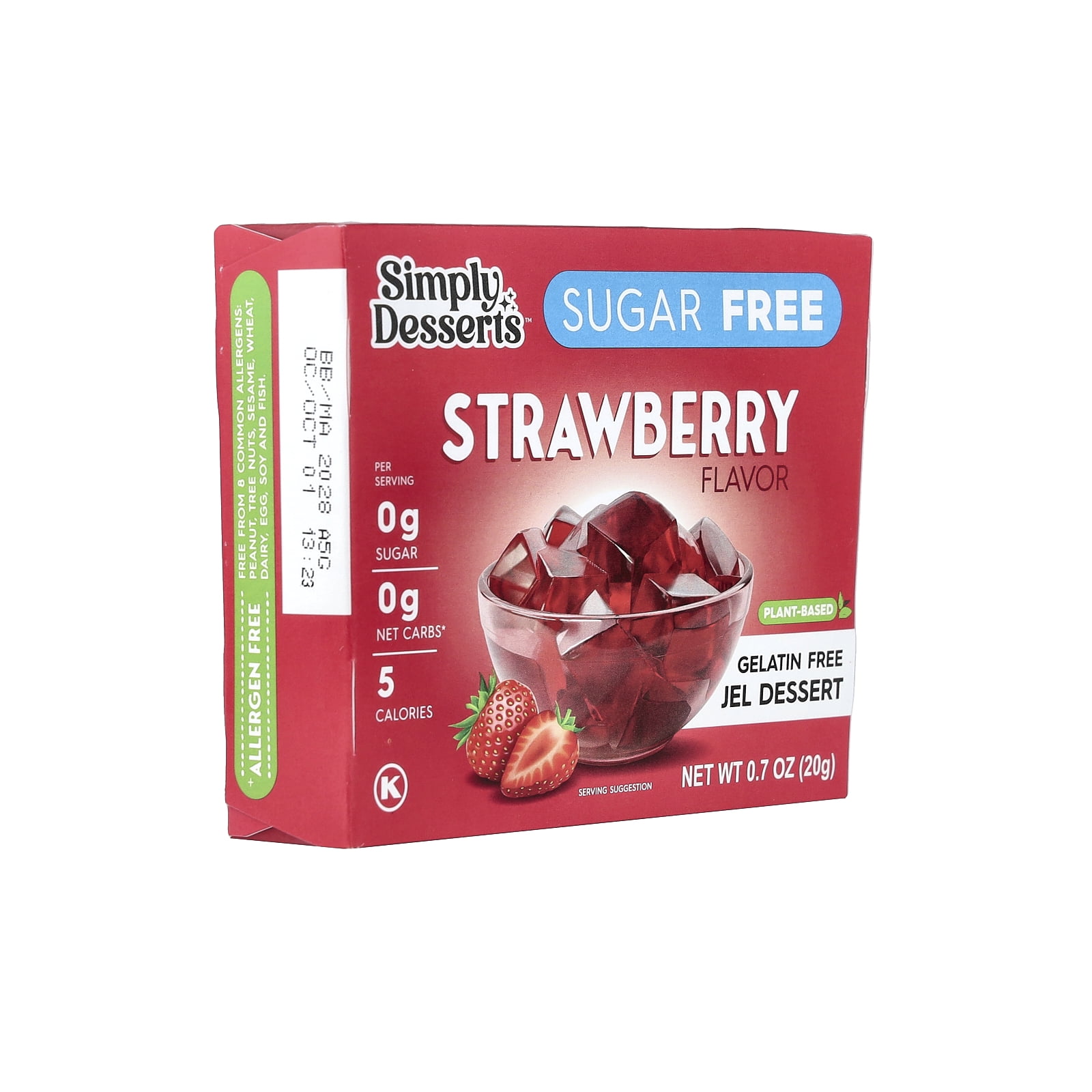 Simply Delish Natural Jel Dessert, Sugar Free & Strawberry, 1.6 Oz