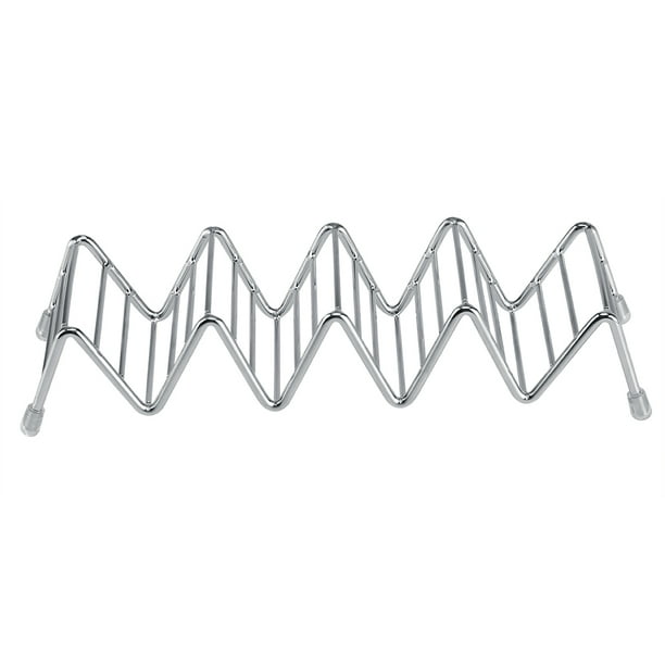 Soporte para tacos, soporte para tacos de acero inoxidable con forma de onda, diseño de clase mundial