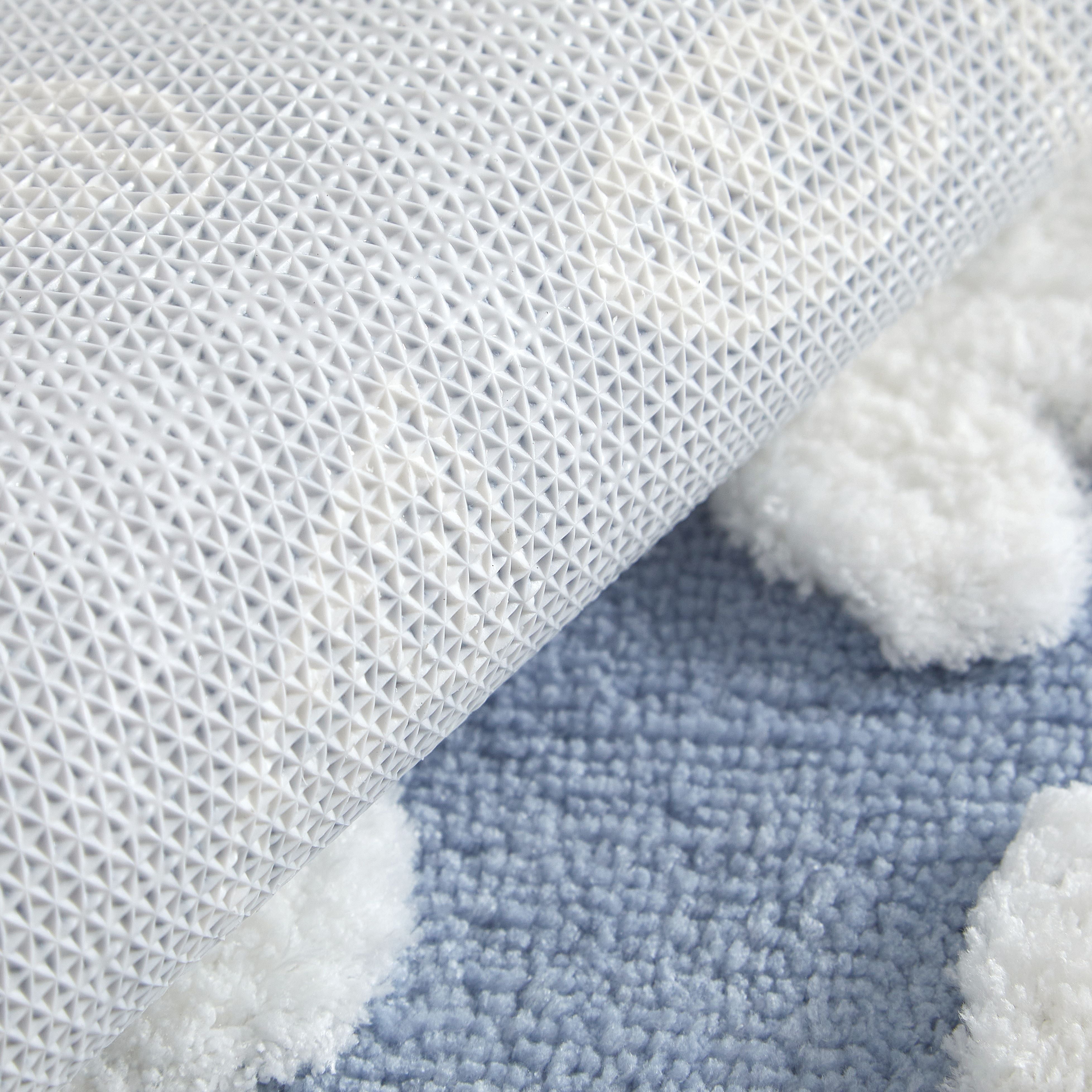 Mainstays 2-Piece Floral Bath Rug Set, Blue, 17 in x 24 in & 20 in x 30 in