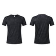 thumbnail image 6 of GUZOM Mens Quick Dry T Shirt Performance Moisture Wicking Nylon Spandex Breathable Athletic Gym Tee Crewneck Regular Fit Black,Size M, 6 of 7