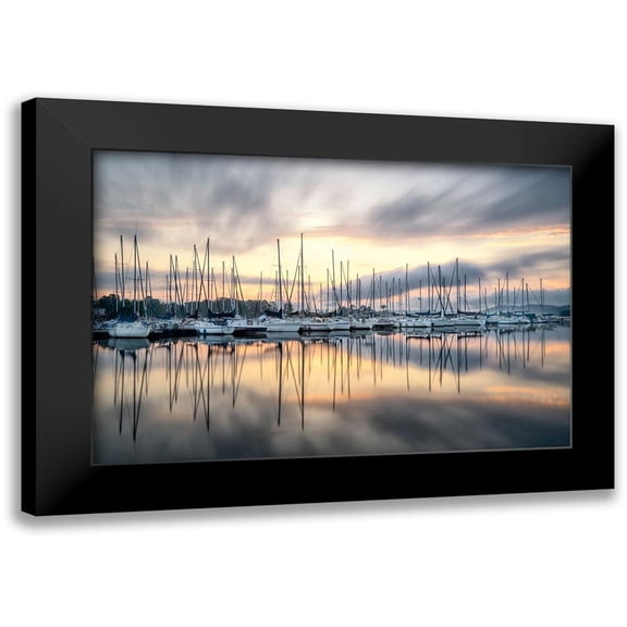 Burt, D. 14x11 Black Modern Framed Museum Art Print Titled - Sailors Sunrise