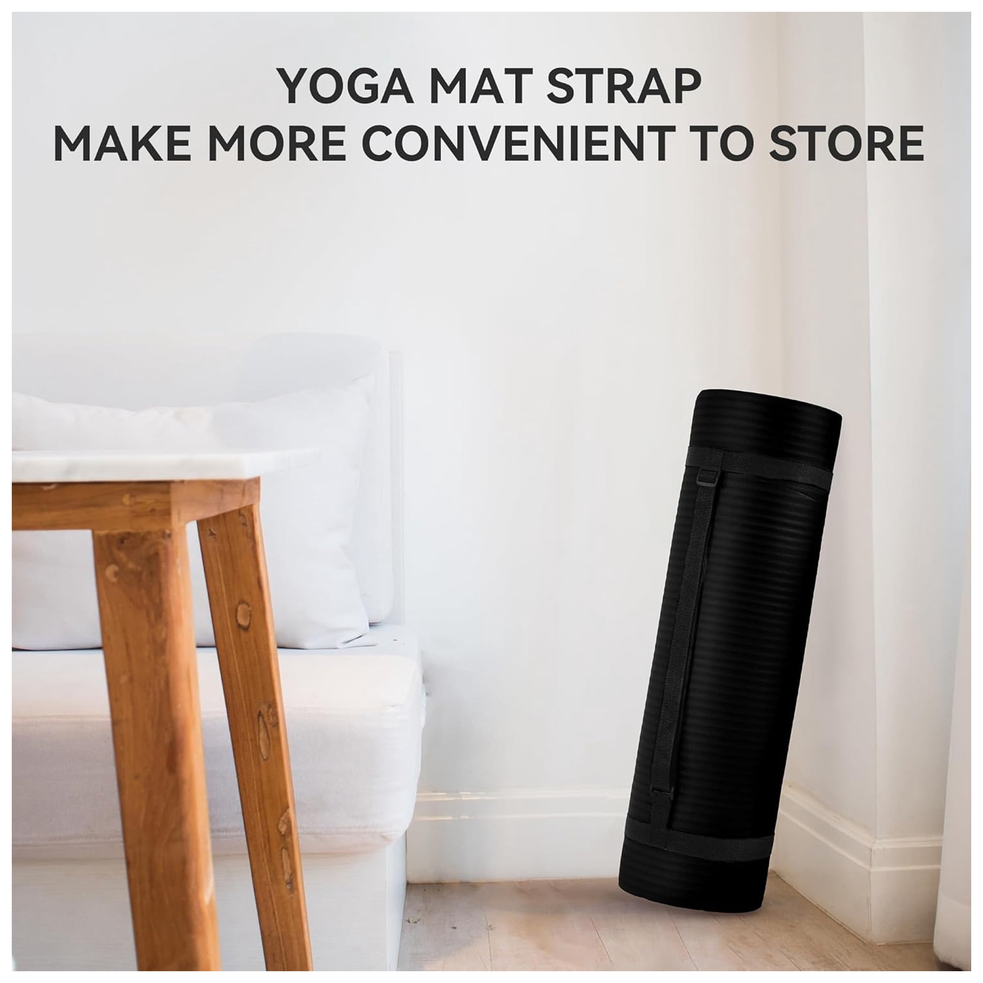 BalanceFrom 1/2 In. Yoga Mat, Black