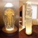 thumbnail image 4 of Wooden LED Light Base, Round LED Light Display Base Plate USB Powered Desktop Display Base Stand Ornament for Crystal Ball Jewelry Glass Resin Art Acr, 4 of 5