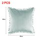 thumbnail image 2 of Funda de almohada sólida de terciopelo granular suave de 2 piezas, adecuada para sofá, dormitorio, coche, 16 x 16 pulgadas, 2 of 5