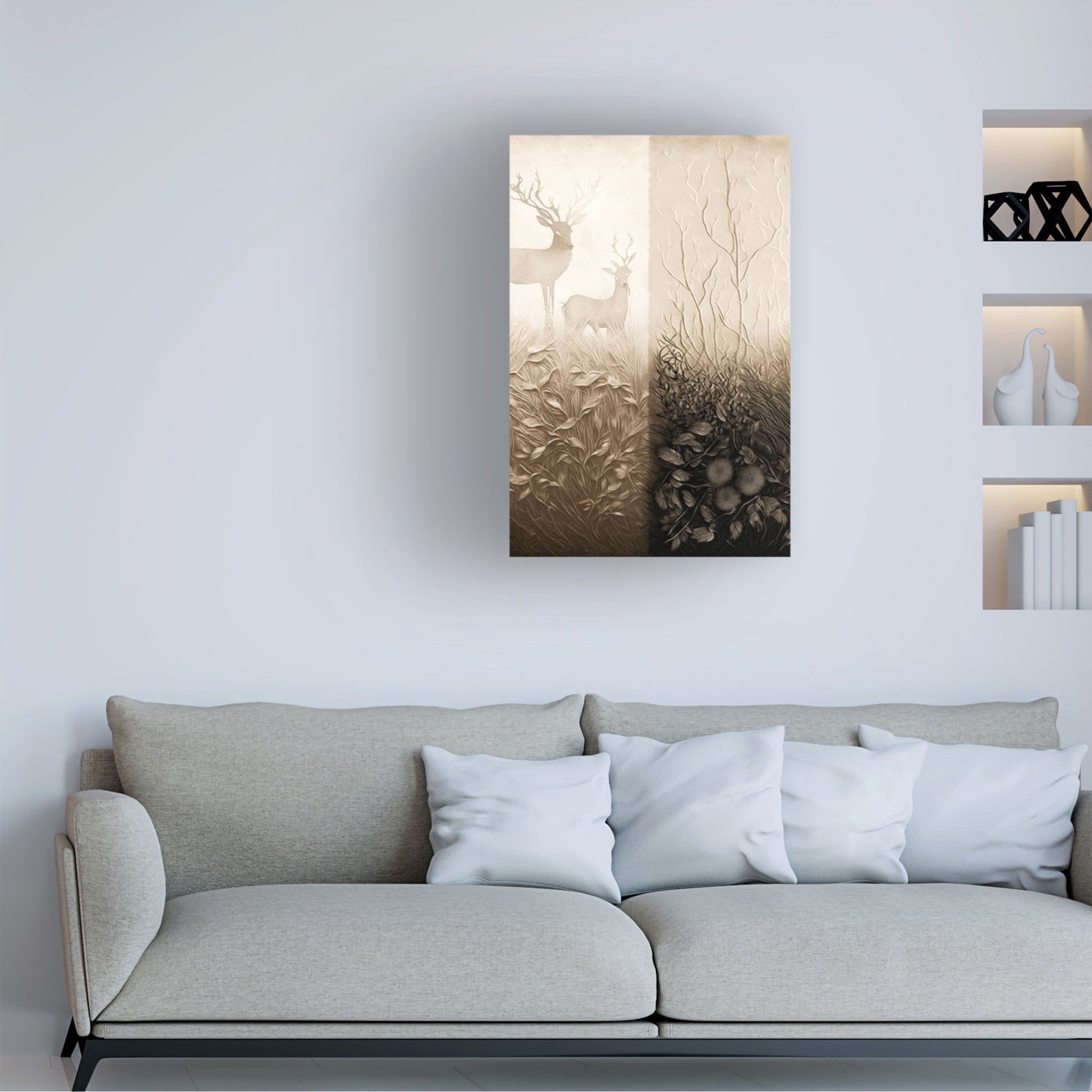 Canvas Wall Art - Ray Heere 'Nature Neutral Tone 8' Wall Art for Living Room, Bedroom, or Office Décor by Trademark Fine Art - 12 x 19 Inches