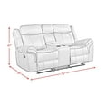 thumbnail image 6 of Picket House Furnishings Tasso Motion Loveseat with Console in FB367 Charcoal, 6 of 6