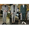 thumbnail image 4 of Men's 2 Piece Suit with Metal Clasp Slim Fit Suit Stylish Business & Casual Tuxedo Suit, 4 of 7