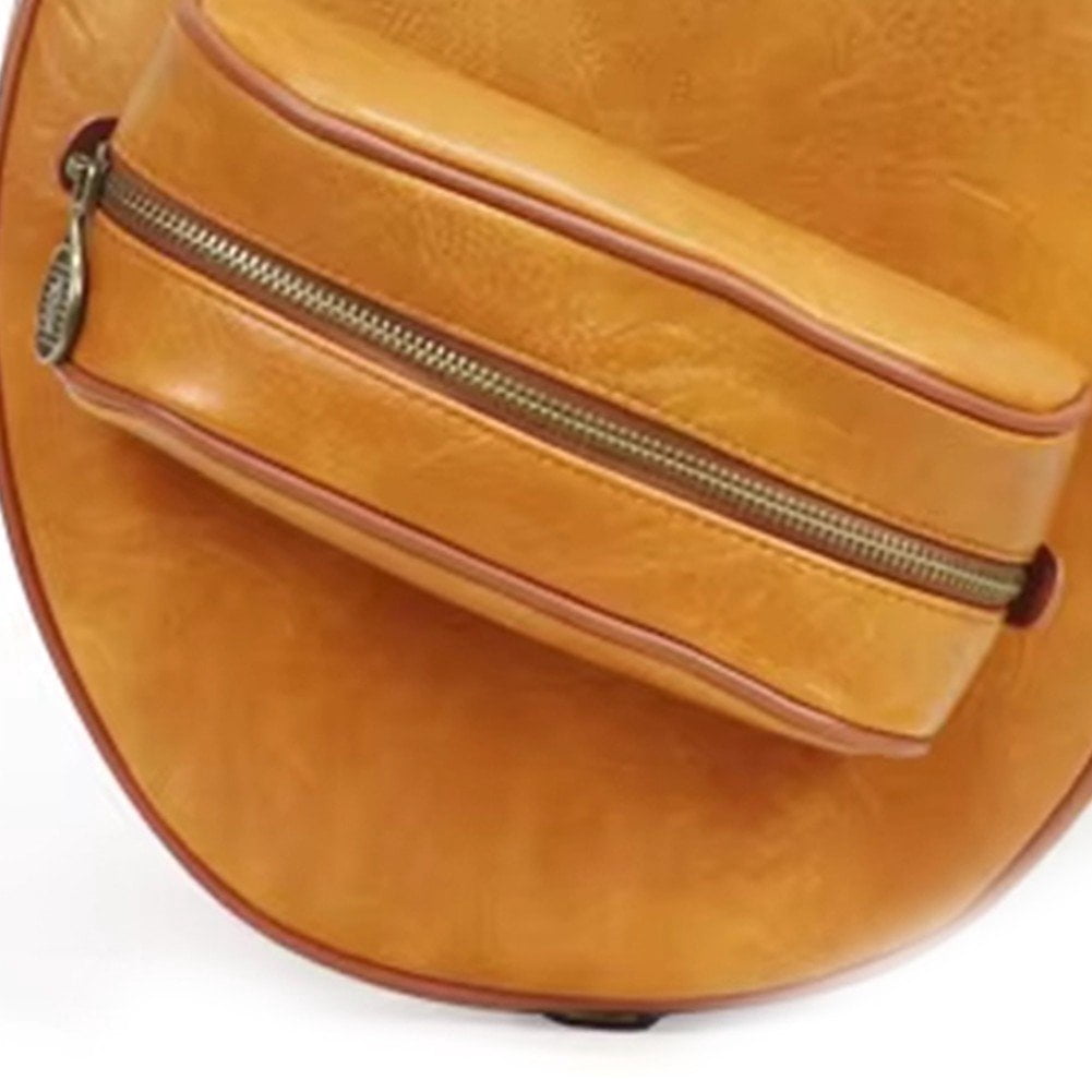 Jiibva Badminton Racquet Crossbody Bag Leather Tennis Sports Shoulder Bag Can Accommodate 2 Rackets Storage Bag Tennis Racket Bag Handbag for Women Men