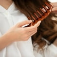 thumbnail image 3 of Wide Tooth Wood Comb Detangling Hair Brush for Curly Hair No Static Natural Sandalwood Comb Smooth Styling Gentle on Scalp, 3 of 8