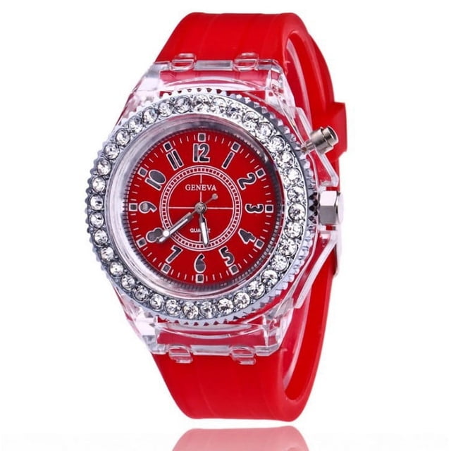 Reloj electrónico transparente para estudiantes, hombres y mujeres, tendencia neutra, cuarzo, luminoso, resistente al agua, reloj deportivo de silicona