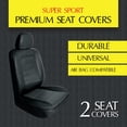 thumbnail image 2 of Pilot Automotive Black Pilot SC-436EE-2 Faux Leather Seat Covers-6 Pieces, 2 of 7