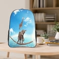 thumbnail image 5 of Susaid Elephant Giraffe Print Clear Backpack See Through Transparent Plastic Clear Bookbags for School, College, Stadium,Work, 5 of 7