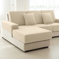 thumbnail image 7 of Sanmadrola Waterproof Couch Cushion Cover for Sectional Sofa,Slipcover Stain Resistant High Elasticity Wear-Resistant Striped Sofa Cover,Natural Color 2 Armrest cover for Furniture, Children, Pets, 7 of 7