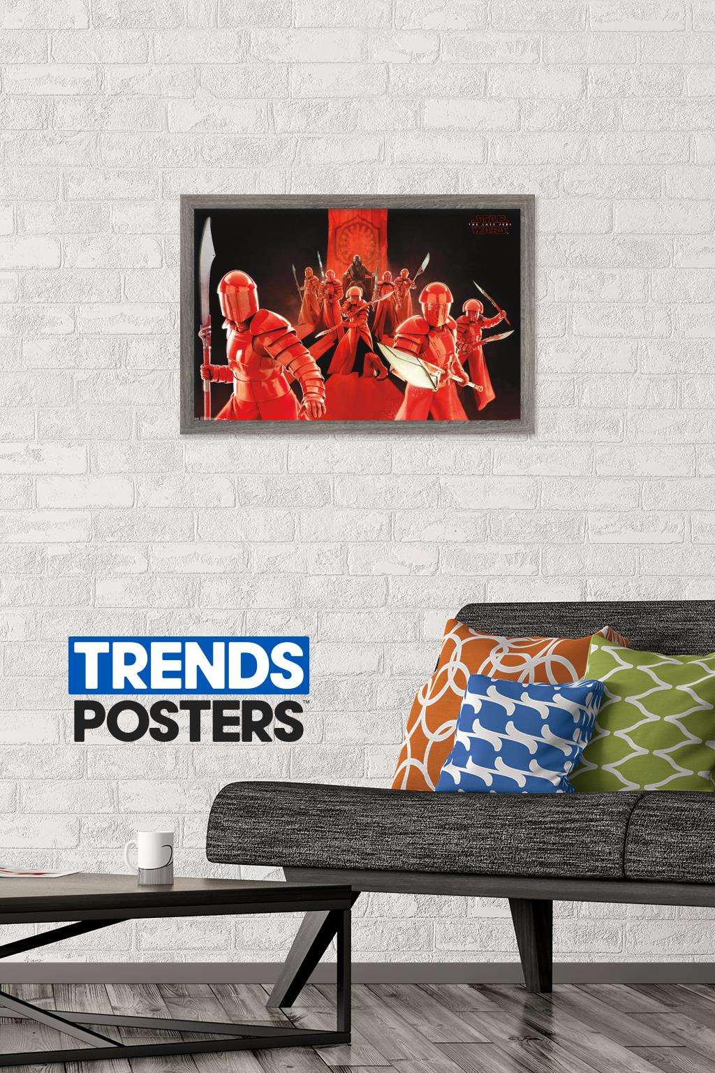 Star Wars: The Last Jedi - Defend Wall Poster, 14.725" x 22.375", Framed