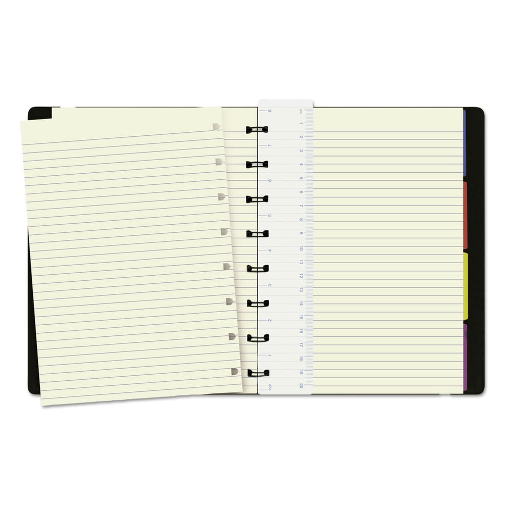Rediform Office Notebook, 1 Subject, Medium/college Rule, Black Cover, 8.25 X 5.81, 112 Sheets