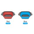 thumbnail image 2 of Uxcell Collapsible Colander Set, 2 Size Silicone Square Foldable Strainer for Pasta, Vegetables, Fruits - Blue Red Small, 2 of 6
