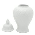 thumbnail image 4 of Red Lantern 20" Diamond Pattern White Temple Jar, 4 of 8