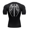 thumbnail image 2 of Anime Graphic Compression Shirts for Men Gym Workout Rash Guard Fitness Undershirts Base Layer Quick Dry Athletic Tshirt gray XXL, 2 of 6
