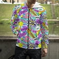 thumbnail image 3 of Sudadera con capucha y estampado 3D de dibujos animados, sudadera con cremallera y letras explosivas, estilo punk y grafiti, para hombres, mujeres y niños, ropa de calle de moda, 3 of 5