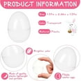 thumbnail image 2 of Tutuviw 20Pcs Small Translucent Fillable Easter Egg,Plastic Clear Easter Eggs, 3.5 Inch Empty Eggs Bulk for Easter Theme Party Favor Basket Stuffers,Bulk Easter Toy for Filling Candy,Party Favor, 2 of 8