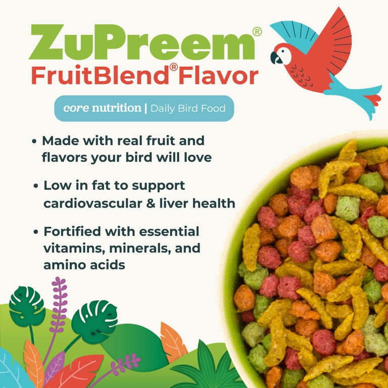 Zupreem Fruitblend Cockatiel & Conure Pellet Food, 2 Lb photo 4