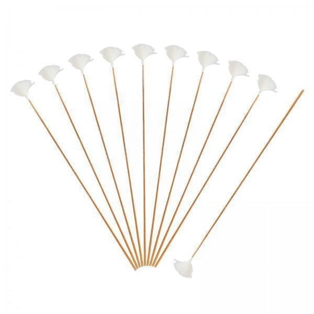 Xuanheng 5x10 Pieces Goose Feather Earpicks for Adults Children Ear Pick Ear Spoon White Thread S