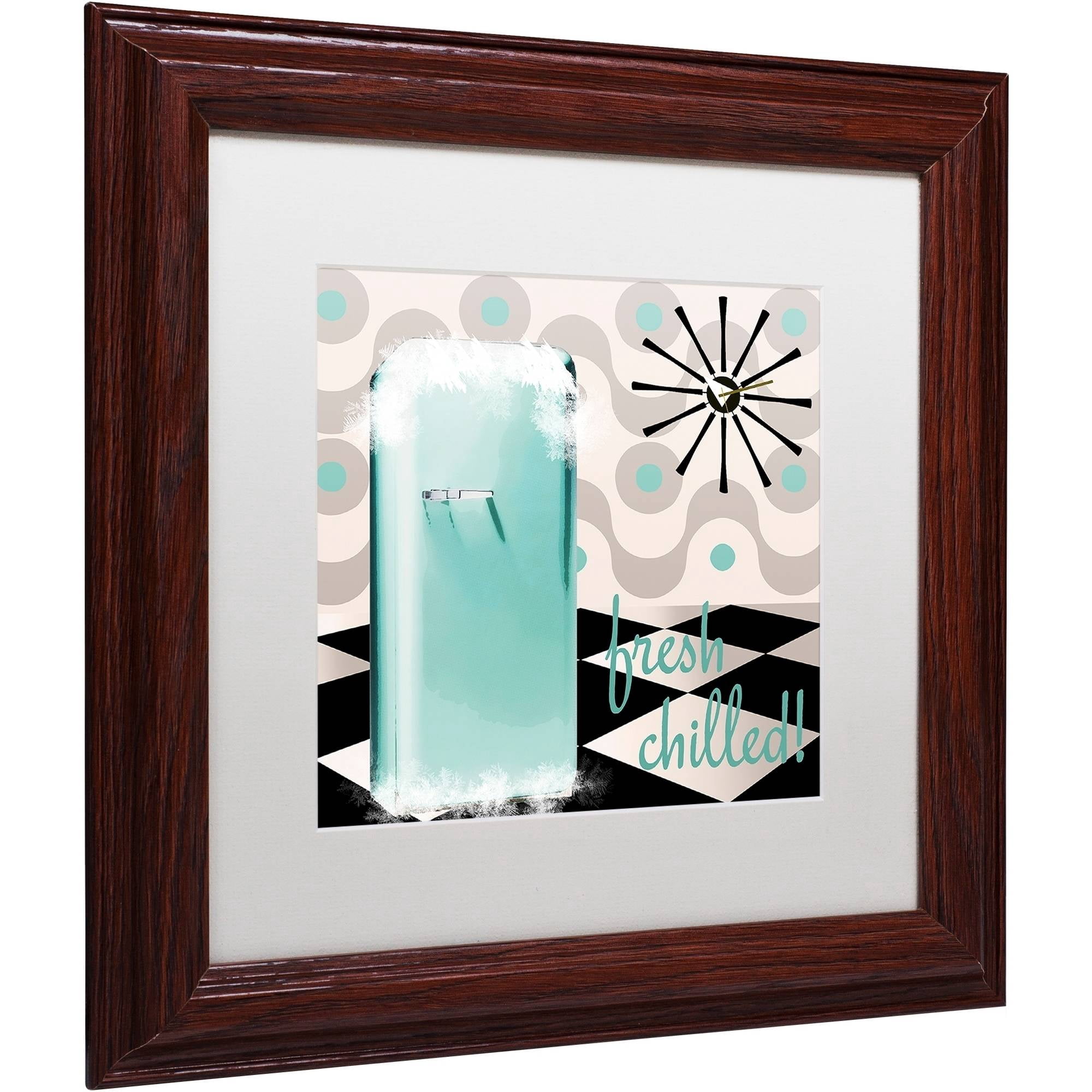 Trademark Fine Art "Fifties Kitchen II" Canvas Art by Color Bakery White Matte, Wood Frame