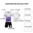 thumbnail image 4 of Custom Football Kit Set for Adult and Child, Name Number Team Logo DIY Family Match Personalized Jersey Shirt Shorts Set, Dad and Son Matching Outfits Light Pink XXXXXL, 4 of 6