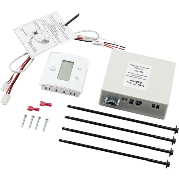 White 3316230.000 RV Thermostat Kit Compatible with Dometic Air Conditioners CT Single Zone Thermostat, 12V DC Wall Thermostat for Cool/Furnace Control, LCD Display, for RV Trailer Camper Control Kit