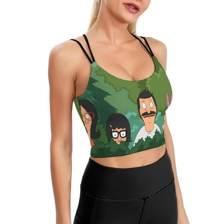 Season Bob s Burgers Sports Bra For Women Padded Crop Top Camisole Yoga Tank Top Vest Workout Tops Racerback With Built In Bra Activewear Fitness Gym