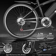 thumbnail image 3 of 26" Electric Bike for Adults with Peak 750W Brushless Motor, 35Miles 20MPH Commuting Electric Mountain Bike with 48V 10AH Removable Battery, Front Fork Suspension，Ages 16+, 3 of 10