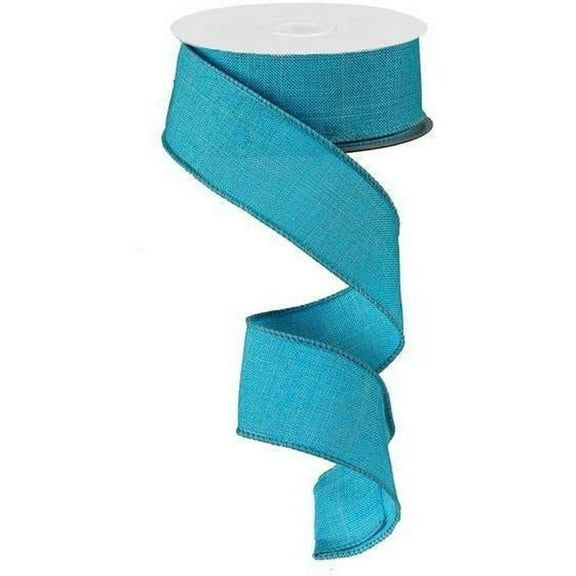 1.5" Royal Burlap Ribbon: Turquoise (10 Yards)
