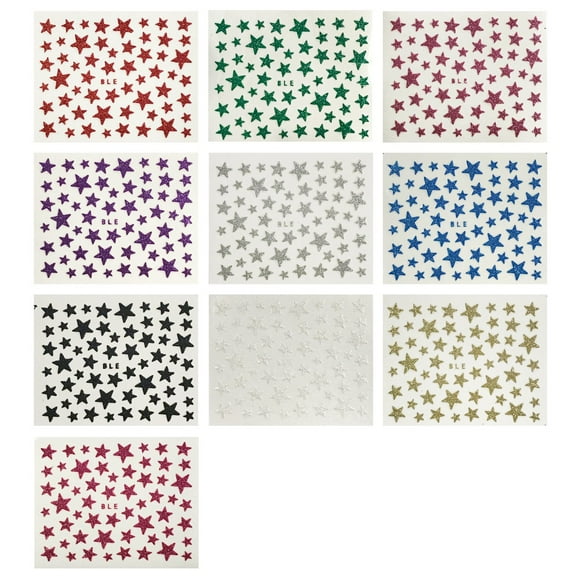 Allydrew Glitter Stars Pegatinas decorativas para uñas Glitter Stars Pegatinas decorativas para uñas (10 hojas)
