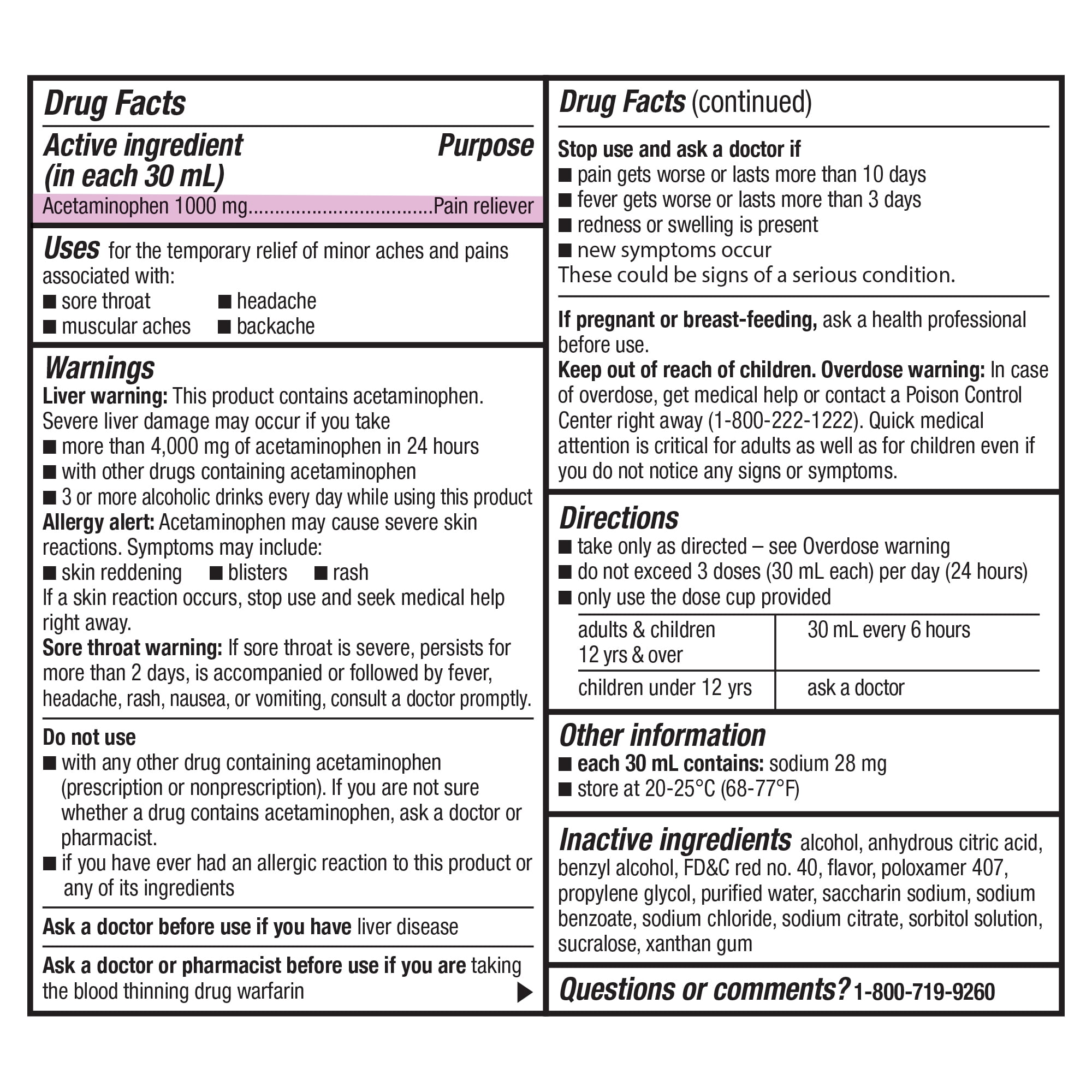 Equate Pain Relief, Black Cherry, 12 fl oz