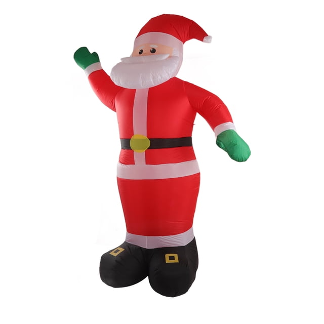 Inflar La Decoración Navideña, Estable 100-240V Manos Verdes Impermeables Luz LED Papá Noel Inflable Para Césped Para Escenario ANGGREK Otros