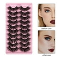 thumbnail image 4 of Happydeer 10 Pairs/Box Thick False Eyelashes Soft Comfortable to Wear Imitation Mink Messy Beauty False Eyelashes for Women, 4 of 13