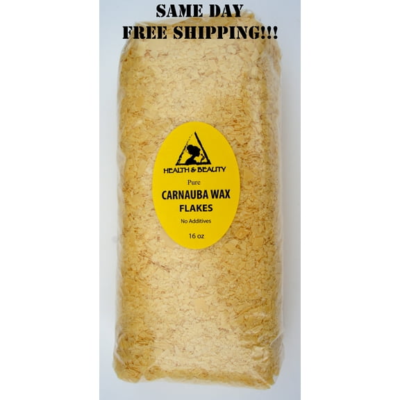 CARNAUBA WAX - T1 ORGANIC FLAKES BRAZIL PASTILLES BEADS PREMIUM 100% PURE 16 OZ,1 LB