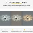 thumbnail image 3 of Ceiling Fans for Bedroom with Remote Control & App Control Lights, 36.2 inch 6-speed Timing Dimmable Ceiling Light Fan Pendant Lamp with 3-color Light for Living Room, Black, 3 of 8