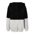 thumbnail image 3 of Posijego Womens Fleece Fuzzy Sweatshirt Half Zip Color Block Long Sleeve Hoodie Women's Plus Pullover Top, 3 of 6