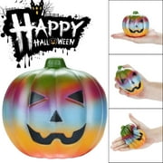 Angle View: Squishies Rainbow Pumpkin Slow Rising Fruits Scented Stress Relief Halloween Toy