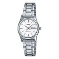 thumbnail image 1 of Reloj Casio Ltpv006 7b2 Mujer Pulsera Acero Inoxidable Correa Plateado Bisel Blanco Fondo Blanco LTP-V006D-7B2, 1 of 5