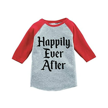 

Custom Party Shop Girl s Happily Ever After Wedding Red Raglan
