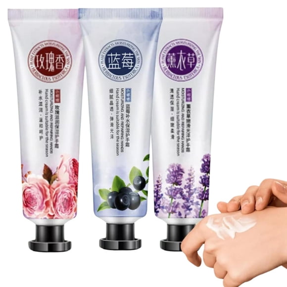 Set 3 Cremas Hidratantes de Manos de Aroma Frutal y Alta Hidratacion Reparadora