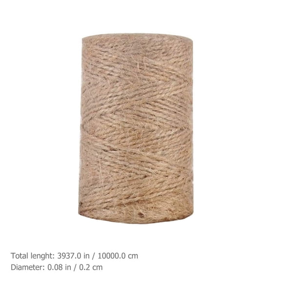 Soimiss Light Brown Jute Twine for Decoration Vintage Style Craft String 1 Roll Practical and Durable
