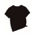 thumbnail image 2 of Camiseta informal de verano para niña con cuello redondo y estampado de oso, 95 % algodón, ligera y elástica, manga corta a la moda., 2 of 7
