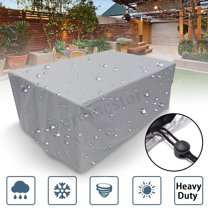 Foxnovo Outdoor Furniture Cover Polyester Silver for Patio 1Pcs 59x59x29in