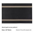 thumbnail image 1 of Premium PVC Dining Mat with Golden Thread Pattern - Waterproof, Oil-Resistant, Japanese Heat Insulation Design for Western Dishes - Ideal for Hotels, Restaurants, Home Kitchens - 45x30cm, Black, 1 of 6