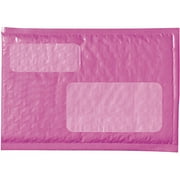 scotch plastic bubble mailer, side seam, 0, 6 x 9 inches, pink, 6 per pack (8913p6)